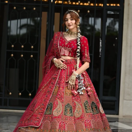 The Pink Designer Bridal Lehenga