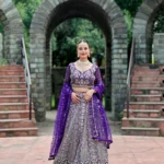 Purple diamond lehanga